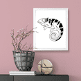 thumbnail image 4 of Designs ByLITA Chameleon Outlined version, 5 x 7 White Wall Print Animals (Framed) | Family Presents | Bedroom | Stylish Kindergarten Decor, 4 of 4