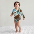 thumbnail image 4 of Xecao Fresh Coconut Splash Print Baby unisex-baby Cotton Long-sleeve Bodysuits-3 Months, 4 of 6