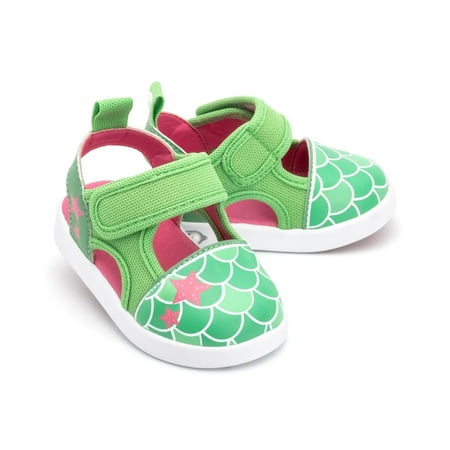 

Mermaid Squeaky Toddler Sandals | Green