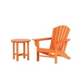 thumbnail image 2 of Westin Outdoor with Side Table HDPE Plastic Adirondack Chair - Orange (Set of 2), 2 of 5