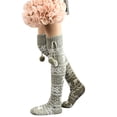 thumbnail image 4 of Women Christmas Stockings Autumn Spring Knitted High Over The Knee Socks Warm Comfortable Thick Long Socks, 4 of 6