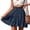 Navy plus size ruffle skirt a1, variant on Uscallm Women's Plus Size Summer Mini Ruffle Skirt Flowy Boho Beach Vacation Swing A-Line Casual Solid Dressy Shorts, Black M