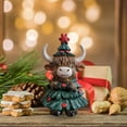 thumbnail image 3 of 1pc, Halloween Pumpkin Skull Spider Highland Cow Gnomes Scottish Resin Statue Calf Lovers Gifts for Halloween Home Garden Kitchen Office Tiered Tray Table Decor, 3 of 6