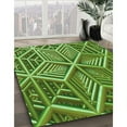 thumbnail image 2 of Ahgly Company Indoor Rectangle Patterned Nebula Green Area Rugs, 4' x 6', 2 of 6