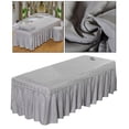 thumbnail image 1 of Belleza Cosmética Mesa de Salón Cenefa de Cama Cubierta con Orificio para Respirar 4 Tamaños , Gris-185x70cm como se describe Macarena Hoja de cenefa de mesa de masaje, 1 of 8