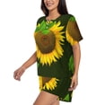 thumbnail image 2 of Naloa Sunflower3 Women's Short-Sleeved Pajama Set, Loungewear, Summer pajamas, Breathable Cozy - Large, 2 of 9