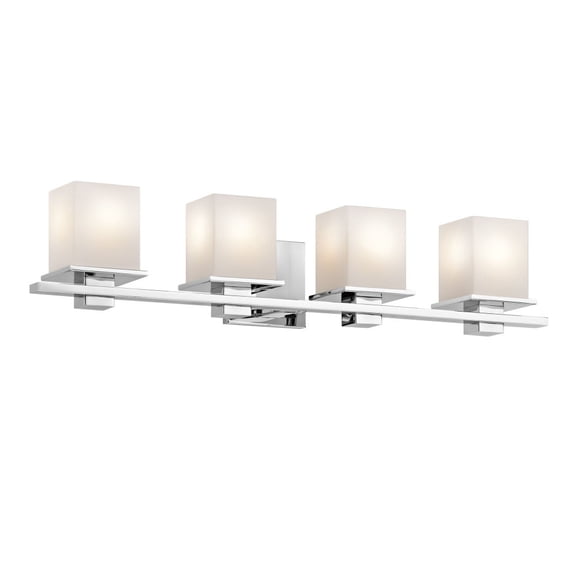 45152CH Kichler Lighting Tully - 4 Light Transitional Bath Vanity Approved for Damp Locations - with Soft Contemporary inspirations - 6.5 inches tall