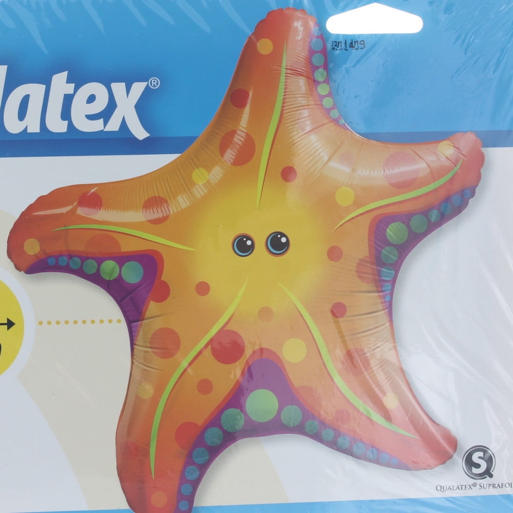 Details about   XL 30" Starfish Super Shape Mylar Foil  Balloon Luau Beach Party Decoration 