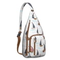 thumbnail image 1 of Vintage French Toile Sling Backpack – Rustic Farmhouse Print Crossbody Bag, Compact for Essentials, 1 of 4