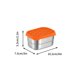 thumbnail image 2 of Yhmxh Recipientes de acero inoxidable para refrigerios, recipientes para almacenar alimentos con tapa, caja bento hermética para refrigerios, caja bento portátil pequeña reutilizable para ensaladas., 2 of 2