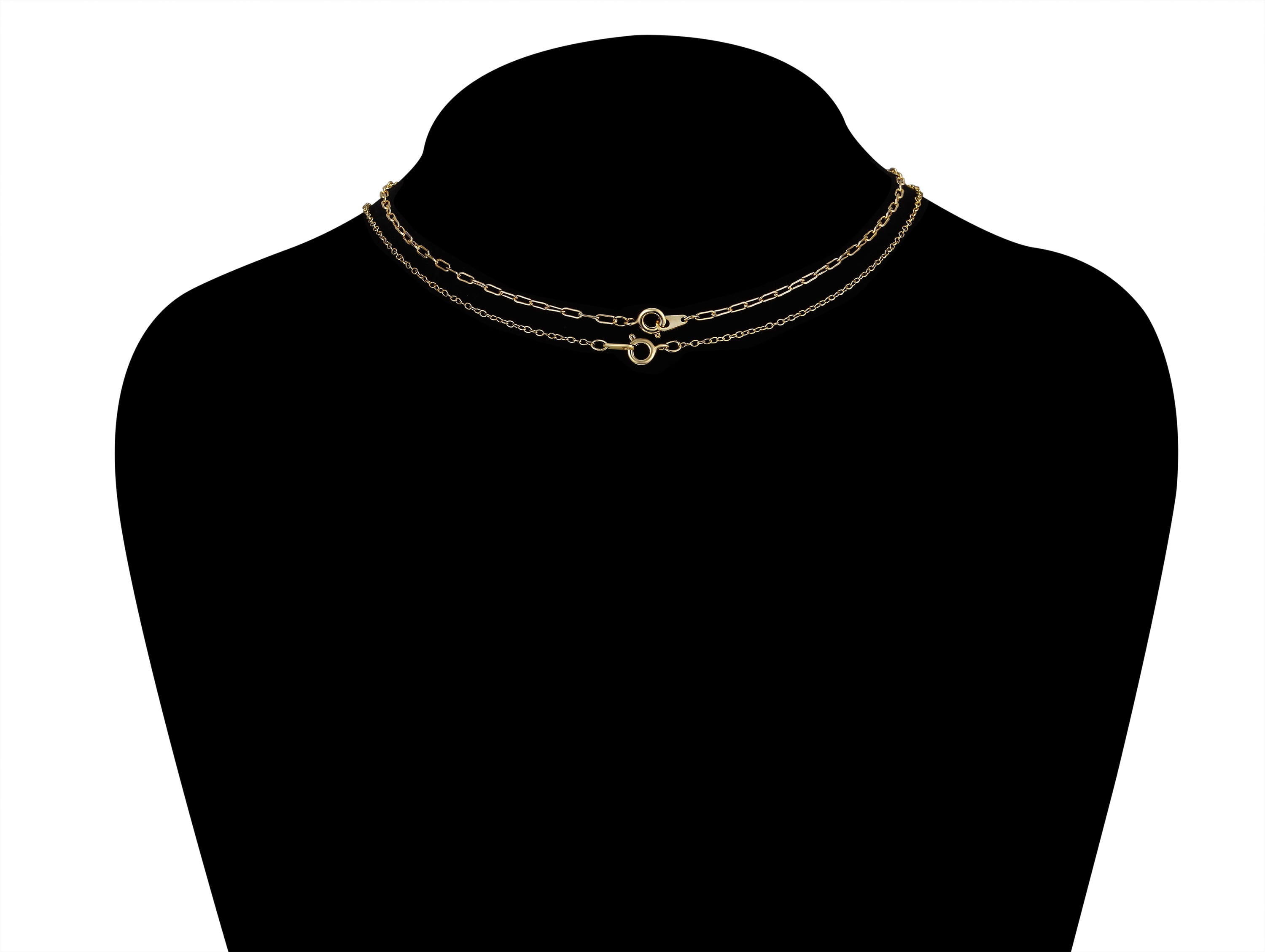 Adult 14KT Gold Flash Plated Initial Double Necklace Set with Simulated Diamonds