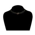 thumbnail image 3 of Adult 14KT Gold Flash Plated Initial Double Necklace Set with Simulated Diamonds, 3 of 7