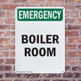 thumbnail image 4 of (2 Pack) Boiler Room OSHA Emergency Sign 10 Inch X 14 Inch Indoor / Outdoor Rust-Free Aluminum Metal Signs for Workplace, Workshop, and Construction Site, Made in the USA, 4 of 8