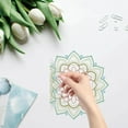 thumbnail image 3 of 4 Styles 6.3 Inch Mandala Window Decals Plastic PVC Colorful Round Static Flower Floral Non Adhesive Window Stickers Removable Alert Cling for Stairway Door Home Room Offices Party Decors, 3 of 7