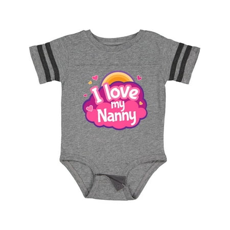 

Inktastic I Love My Nanny Grandchild Gift Baby Girl Bodysuit