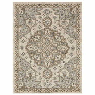 Mohawk Home Huffman Indoor Ornamental Area Rug, Grey, 5'3" x 8'