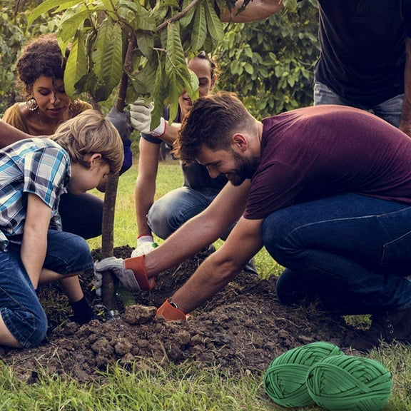 Clispeed Garden Tree Support Strap Green Acrylic Fiber for Wind and Snow Resistance