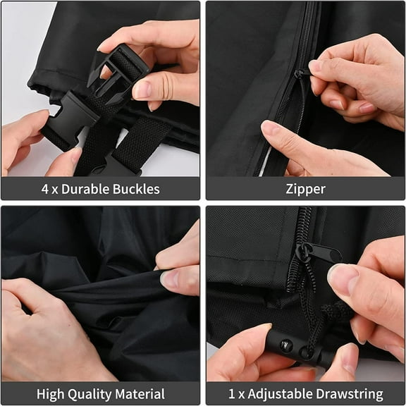 275 Gallon 1000L IBC Tote Cover, 600D Polyester Zipper Outdoor Water  Protective Cover Black