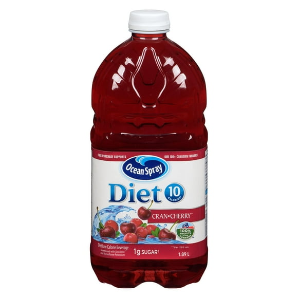 Diète Canneberge et Cerise Boisson diète hypocalorique Ocean Spray 1,89 l