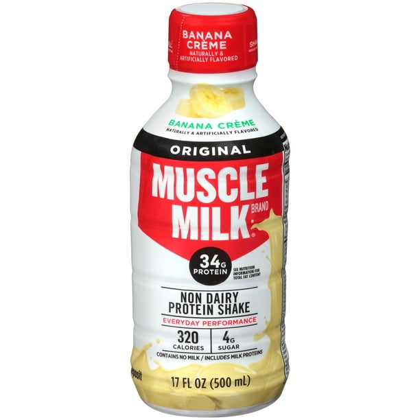 Muscle Milk® Original Banana Crème Non Dairy Protein Shake 17 Fl Oz Plastic Bottle Walmart