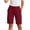 Wine, variant on fatyb Womens Long Shorts Roll up Casual High Waist Loose Drawstring Summer Knee Length Shorts with Pockets