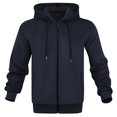 thumbnail image 2 of Maoxin Men's Jacket Men's Casual Fashionable Long Sleeved Hooded Pocket Jacket Long Sleeve Hooded Casual Outwear Jackets Jacket Coats , Dark Blue , 2XL, 2 of 6