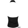 thumbnail image 2 of Junior's Satin Racerback Waistcoat Black Vest (Small, Halter/Black), 2 of 2