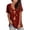 Brick Red, variant on Ladies 3D Glitter Printed Star V Neck Short Sleeved T Shirt Summer Fashion Clothing for Women