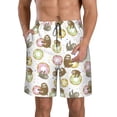 thumbnail image 1 of Balery Donut Sloth Traje de Baño Estilo Hawaiano para Hombre, Shorts de Secado Rápido con Bolsillos-Medium, 1 of 6