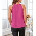 thumbnail image 3 of Mawalde Sequin Halter Tops for Women Sleeveless Sparkly Shiny Tank Tops Ruched Flowy Sparkly Club Outfits Party Shirt Rose Red M, 3 of 5