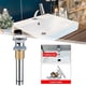thumbnail image 3 of Desagüe universal para lavabo de sobreponer con tapón emergente y filtro de cesta para lavabos de 37 a 55 mm con agujeros, 3 of 8