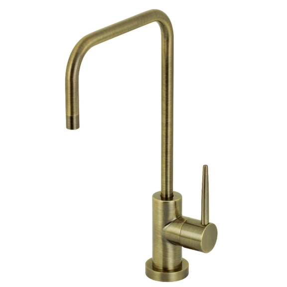 Kingston Brass KS6193NYL New York Single-Handle 1-Hole Deck Mount Water Filtration Faucet in Antique Brass