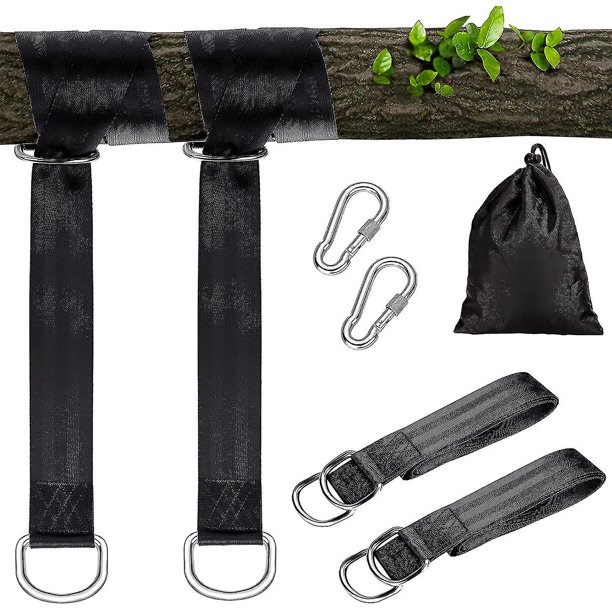 Accesorio de columpio, 2 suspensores de acero inoxidable con anillos en D y mosquetones resistentes, correas de éster para cubiertas y neumáticos, S 1000 Kg, Wi