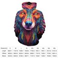 thumbnail image 2 of Colorful Wolf Men's Women New Sweatshirt Hoodie Men's Plus Size Sweatshirt Hooded Sweatshirt 3d Printed Street Men's Cloth, 2 of 6