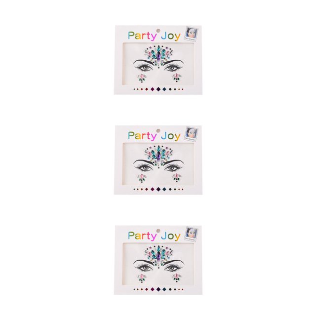 Soidarity Pegatinas de diamantes de imitación para ojos, joyería de maquillaje facial de cristal con estilo, bricolaje para mujeres, accesorios Type1 NO1