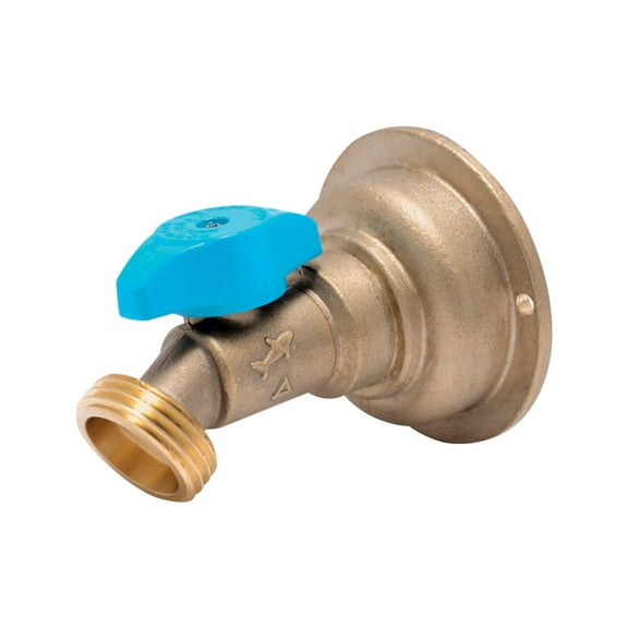 SharkBite 24631LFA Hose Bibb 45 Degree, 3/4 Inch x 3/4 inch Water Valve Shut Off, Quarter Turn, MHT, No Kink, Push-to-Connect, PEX, Copper, CPVC, PE-RT