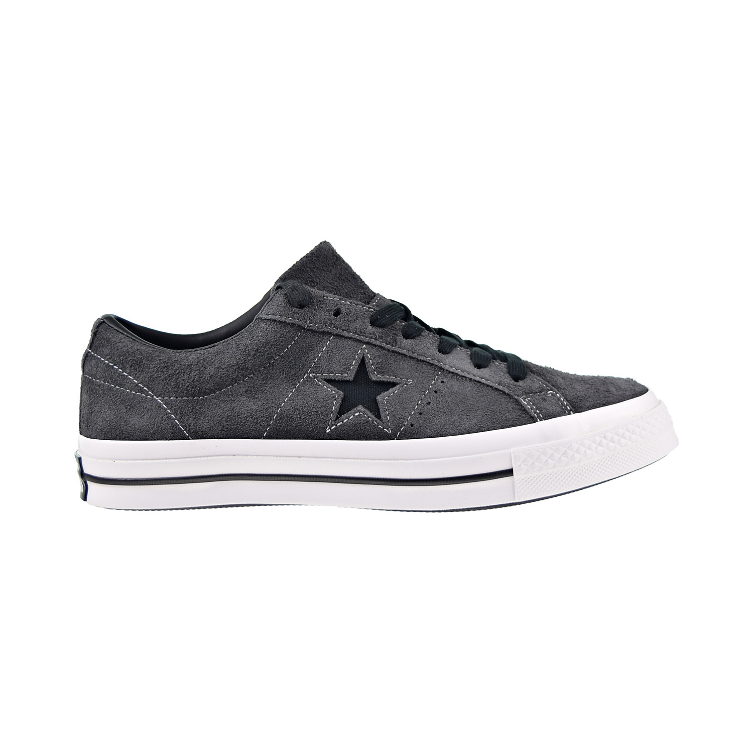 Converse One Star Ox Men's Shoes Almost Black-Black-White 163247c - image 1 of 6