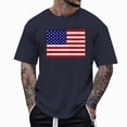 thumbnail image 5 of TOWED22 4th of July Shirts for Men American Flag Patriotic T-Shirt Independence Day Graphic Tee Tops Navy,S, 5 of 5