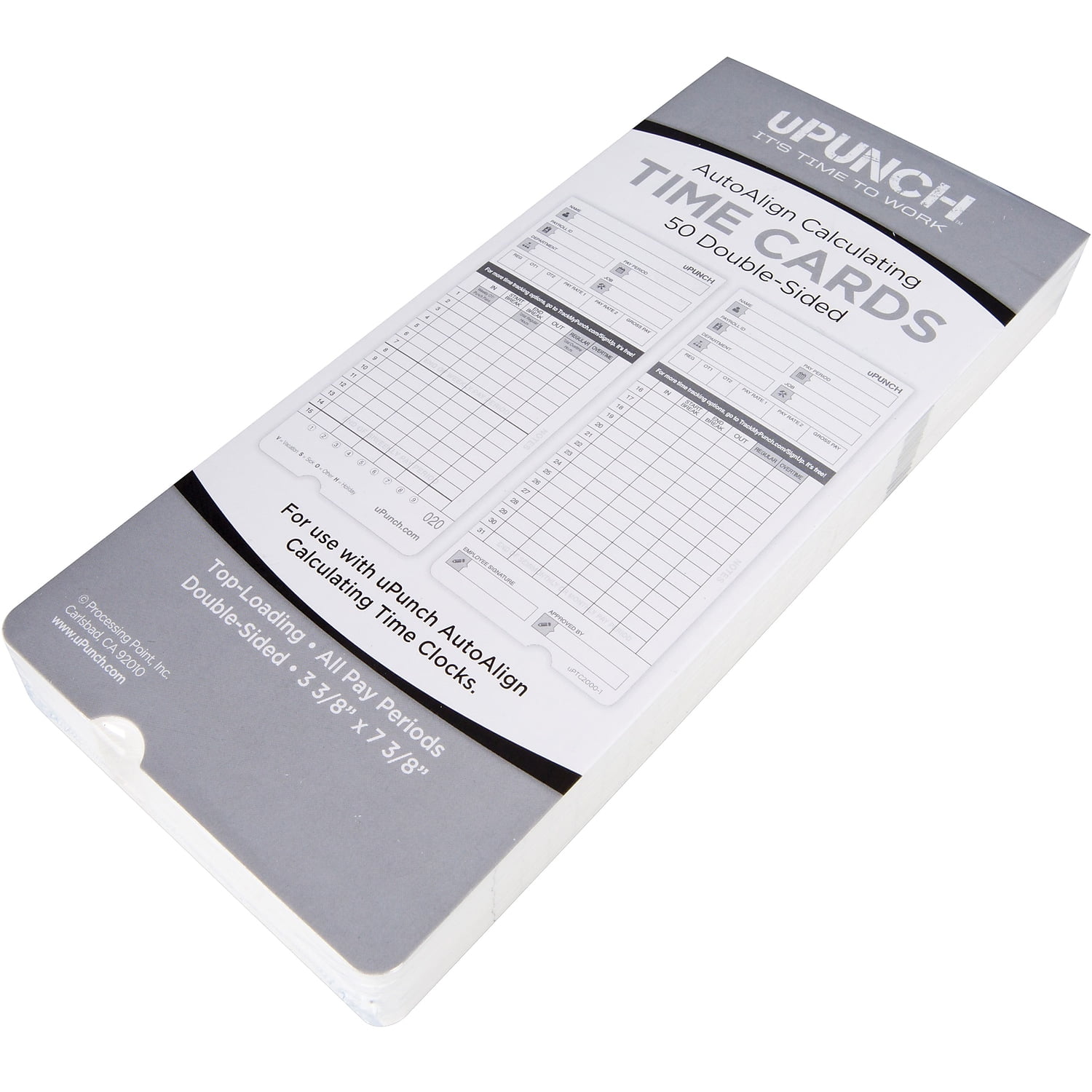 uPunch Starter Time Clock Bundle W 100 Cards 1 Card Rack Ribbon & 2 Keys HN1500 for sale online 