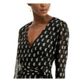 thumbnail image 3 of I.N.C Womens Pierretta Wrap Blouse, Black, Medium, 3 of 4