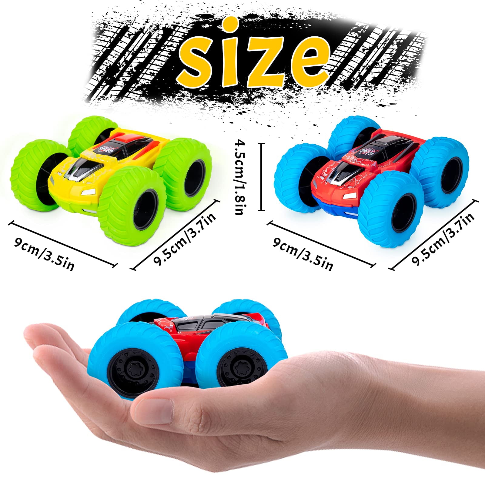 Dikence Toys for 2 3 4 5 Year Old Boy Gifts, Kids Toys Age 2-5 Toy Cars Monster Truck Outdoor Toys for 2-7 Year Old Boys Toddler Toys Child Birthday Gifts Pull Back Cars Gift for Family Games