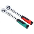 thumbnail image 2 of 72-Tooth Extendable Ratchet Wrench with Quick Release, 1/4 Inch Drive, Chrome-Plated Finish, Ergonomic Red-Black Handle for Auto Repair – Adjustable, Durable & Efficient Automotive Tool, 2 of 5