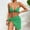 Green, variant on UTSJKR Women's 3 Piece Swimsuits Sexy Halter Triangle String Bikini Set with Beach Skirt Cheeky High Waisted Bathing Suit Black M