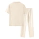 thumbnail image 5 of Conjunto de dos piezas Cagnkofi para hombre, transpirable, de verano, informal, de manga corta y pantalón largo, chándal de color liso., 5 of 5