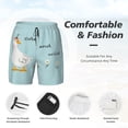 thumbnail image 3 of Cauagu funny goose Print Mens Swim Trunks Quick Dry Board Shorts Swim Shorts with Compression Liner Bathing Suits-Large, 3 of 6