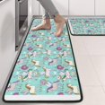 thumbnail image 2 of Kitchen Rugs Sets Of 2,Blue Cartoon Pegasus Donut Pattern Anti Fatigue Kitchen Mat Rugs Non Slip Washable,Decorative Kitchen Floor Mats for Kitchen,Sink,Laundry,17"x47"+17"x47", 2 of 5
