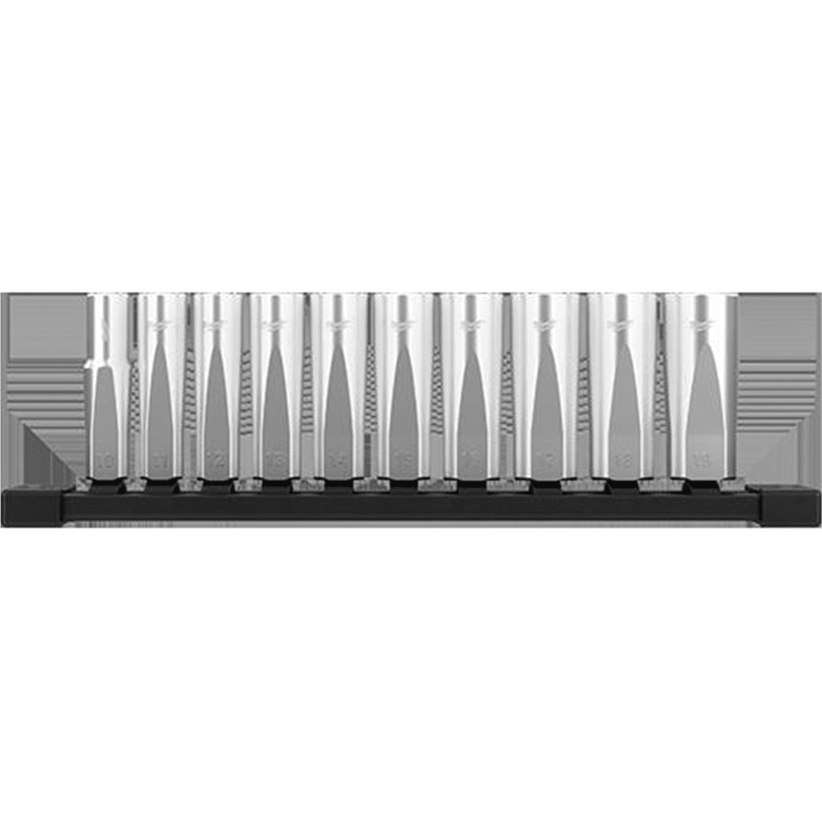 Milwaukee Tool 10pc 3/8" Metric Deep Well Sockets with FOUR FLAT Sides