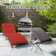 thumbnail image 3 of Kullavik Patio Lounge Chair,3 Pieces Chaise Lounge Outdoor Folding leisure Lounge Chairs Including Table Rattan Patio Furniture Set,Red, 3 of 7