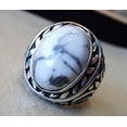 thumbnail image 5 of Howlite Mans Ring, Natural White Howlite Ring, Birthstone, Silver Jewelry, 925 Silver Ring, Birthday Gift, Heavy Mens Ring, Arabic Design, Ottoman Style Ring, Christmas, Turkey Mens Signet Ring, 5 of 6