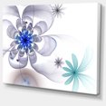 thumbnail image 2 of Fleur Fractale Symétrique Bleue et Grise - Impression sur Toile Florale, 2 of 3